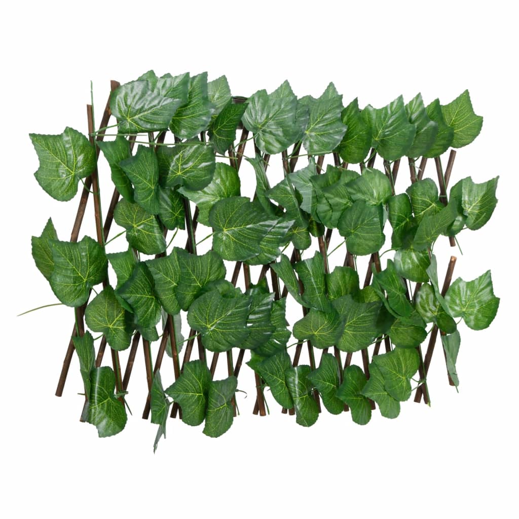vidaXL Treláže umělé listy vinné révy roztahovací zelené 5ks 180x20 cm