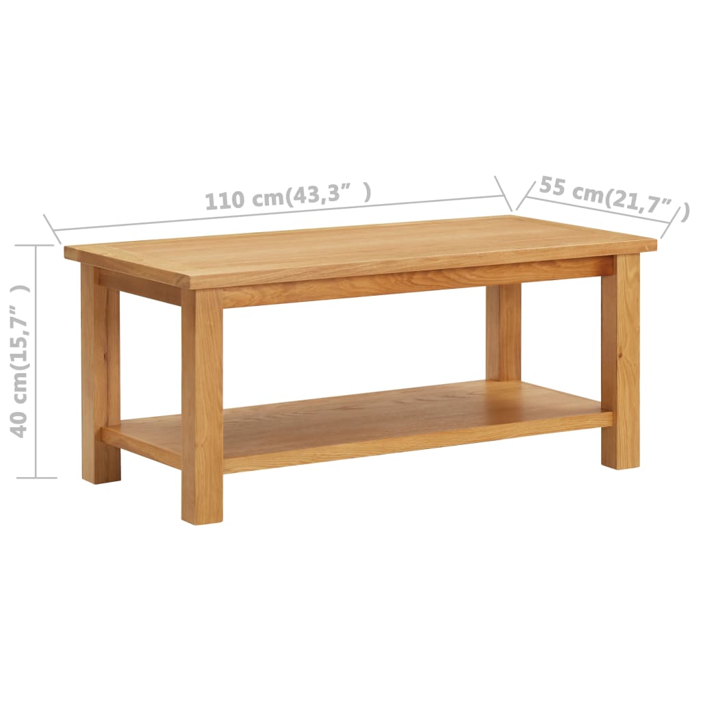 vidaXL Konferenční stolek 110 x 55 x 40 masivní dubové dřevo