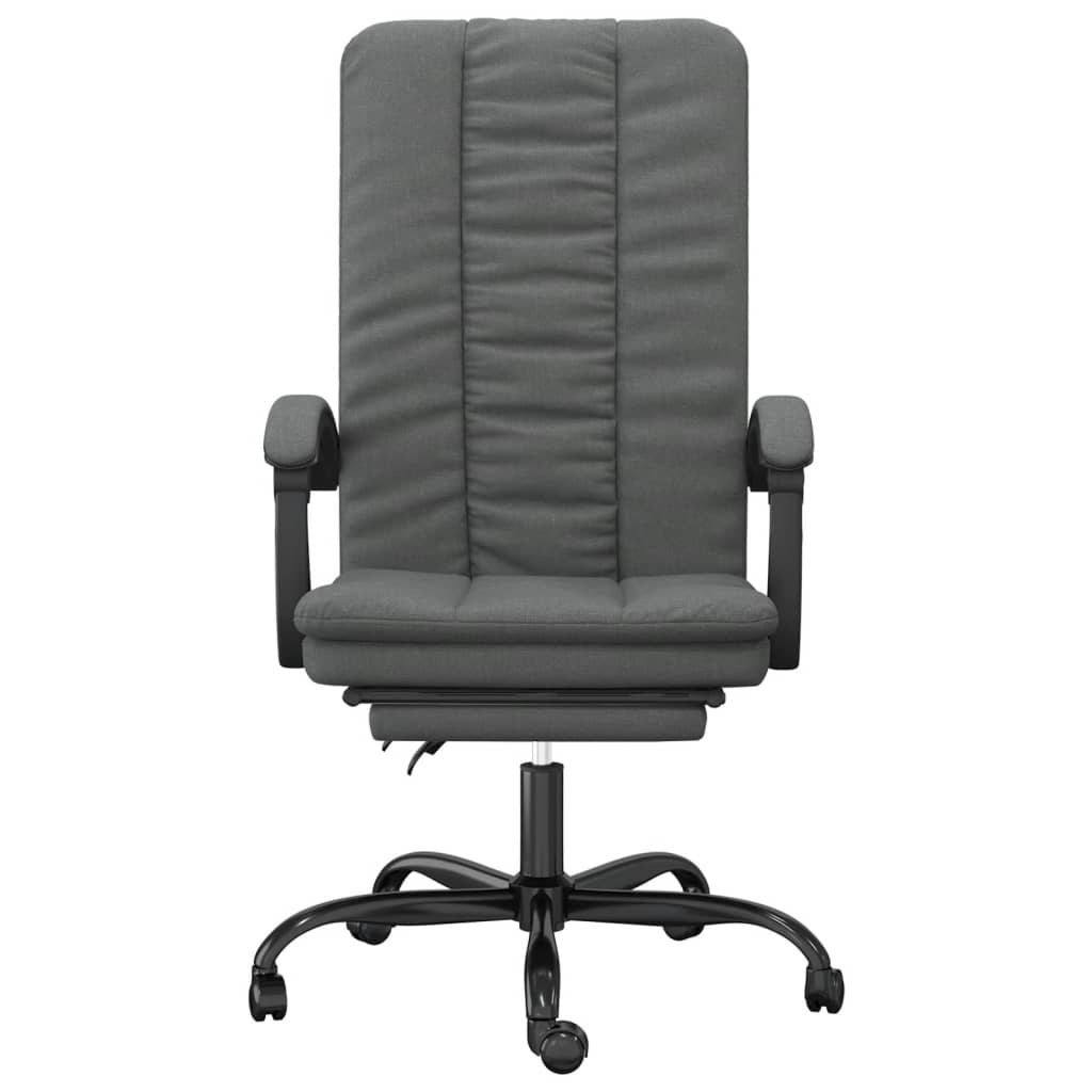 vidaXL Polohovací kancelářská židle tmavě šedá textil
