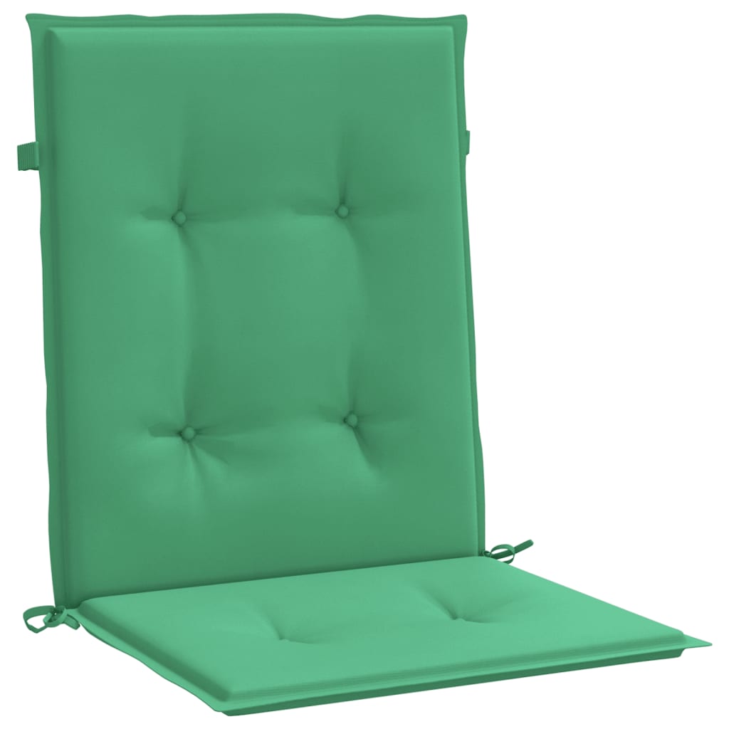 vidaXL Podušky na židli nízké opěradlo 4 ks zelené 100x50x3 cm oxford