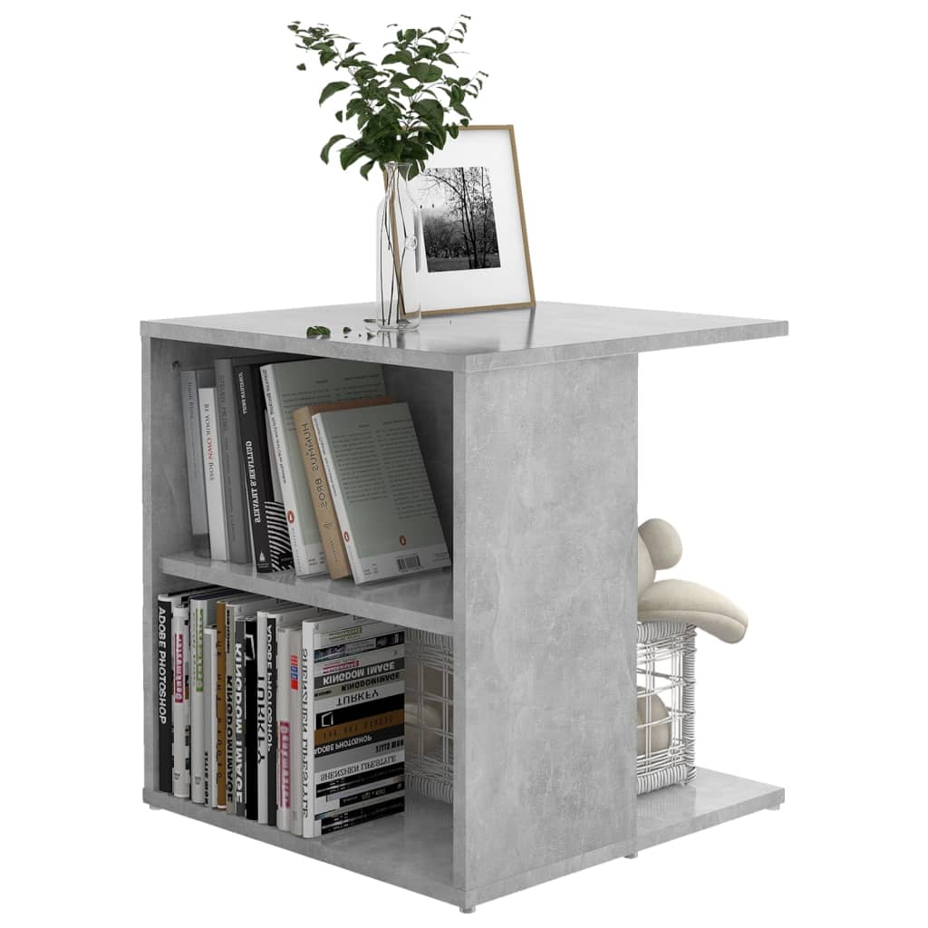 vidaXL Odkládací stolek betonově šedý 45 x 45 x 48 cm dřevotříska