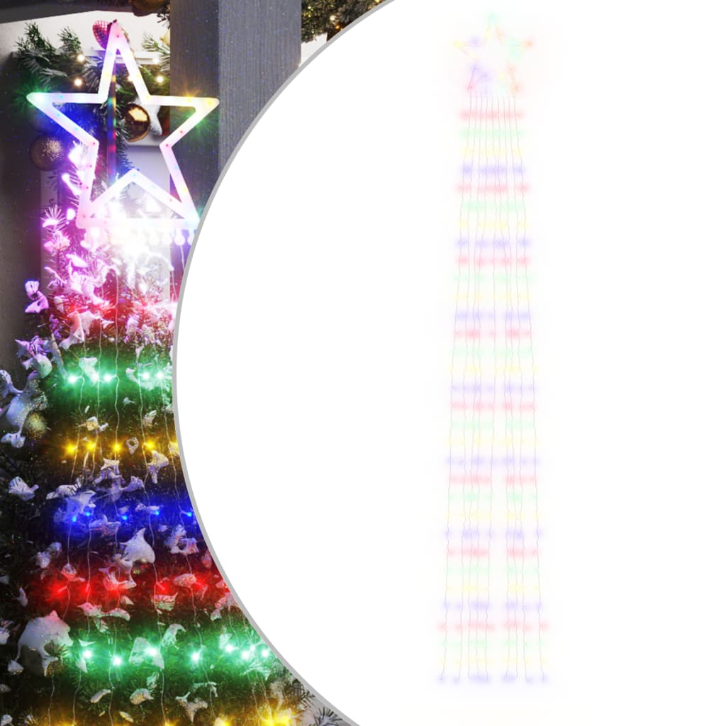 vidaXL Světla na vánoční stromek 320 barevných LED 375 cm