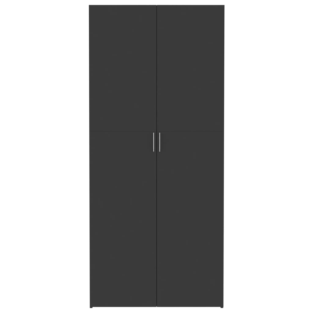 vidaXL Úložná skříň šedá 80 x 35,5 x 180 cm dřevotříska