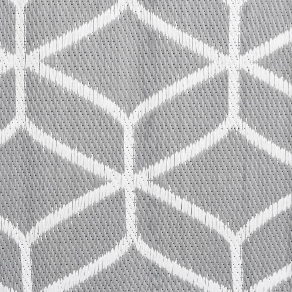 vidaXL Venkovní koberec šedý 80 x 250 cm PP
