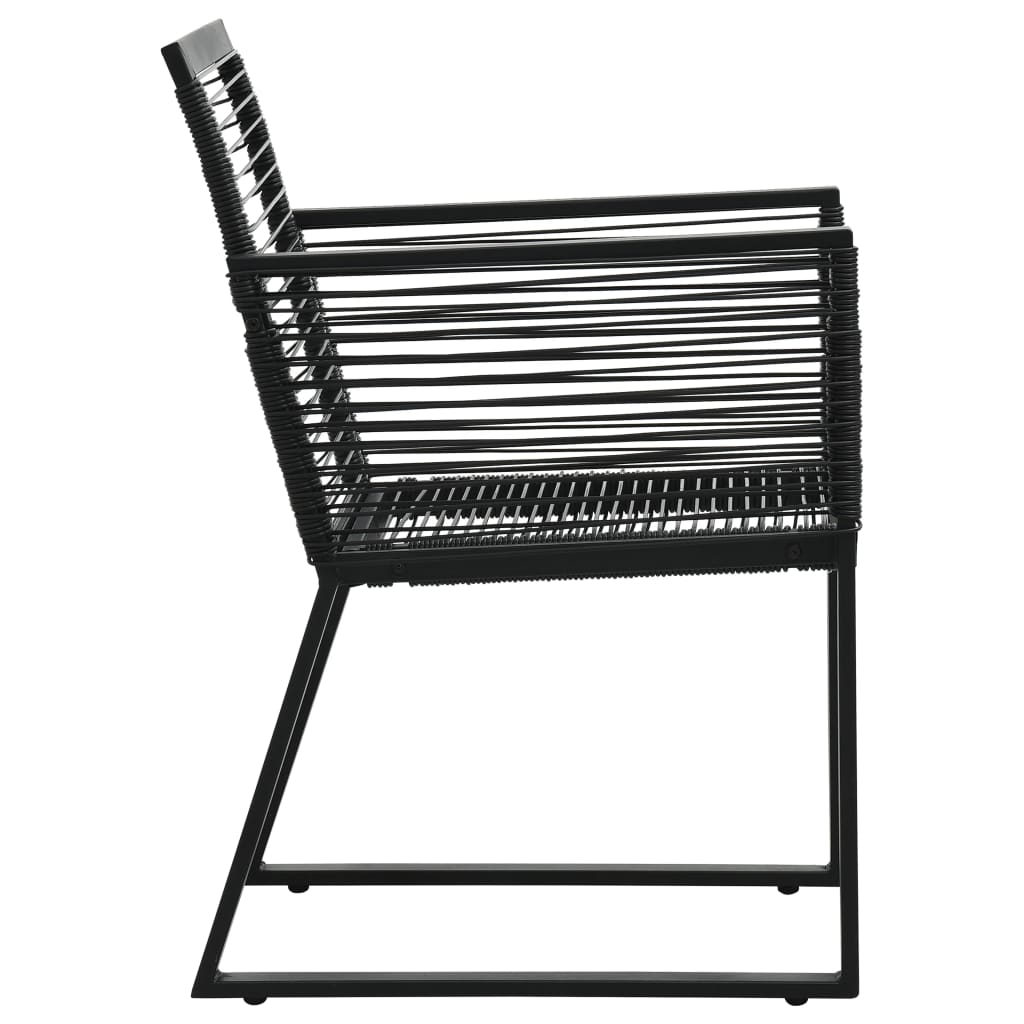 vidaXL Zahradní židle 2 ks černé PVC ratan