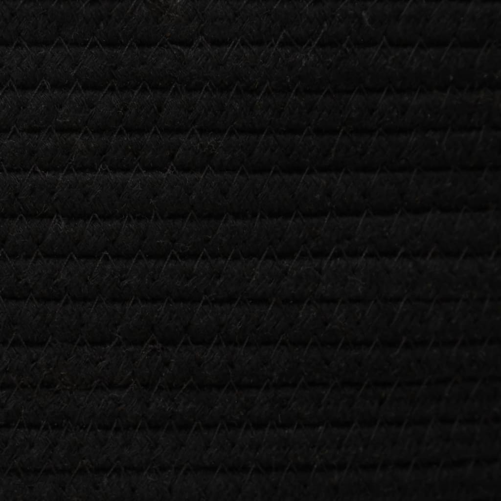 vidaXL Úložný koš s víkem černý a béžový Ø 37 x 50 cm bavlna
