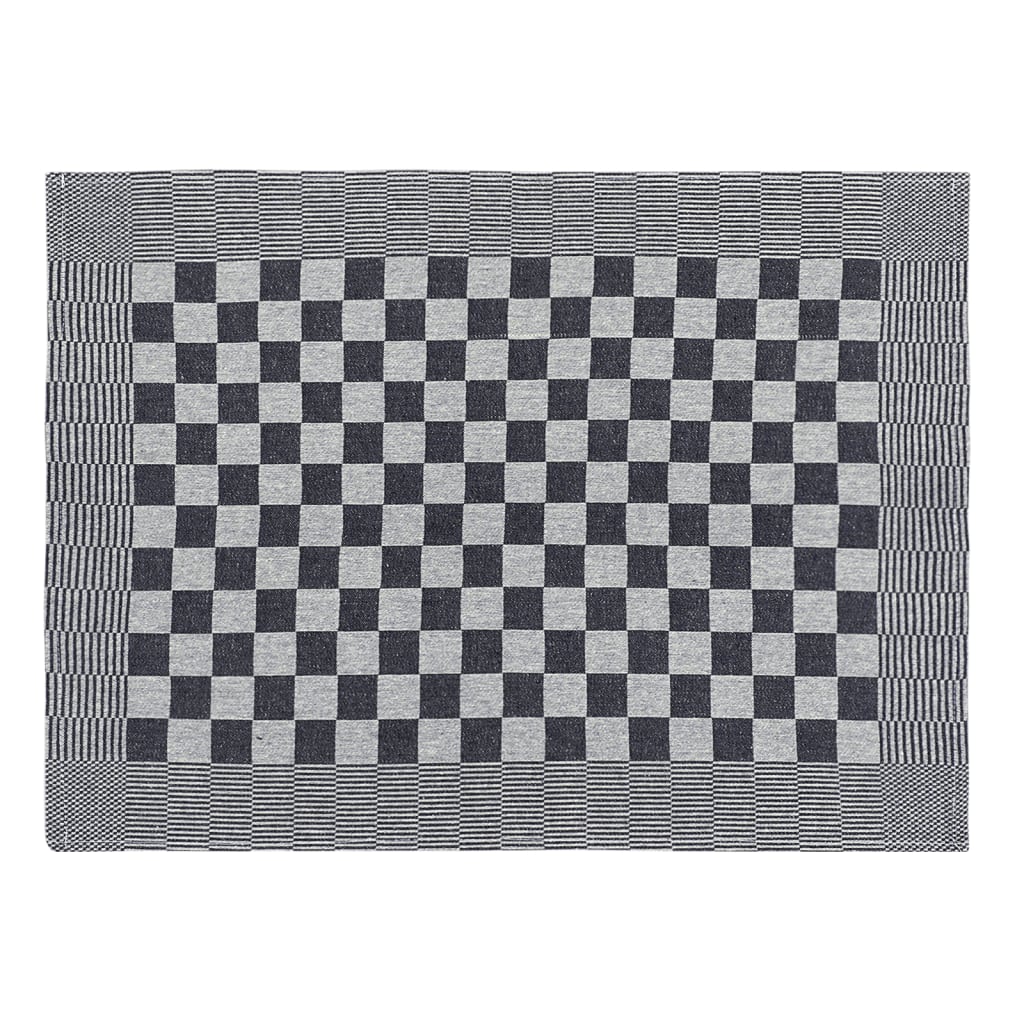 vidaXL Kuchyňské utěrky 10 ks černé a bílé 50 x 70 cm bavlna