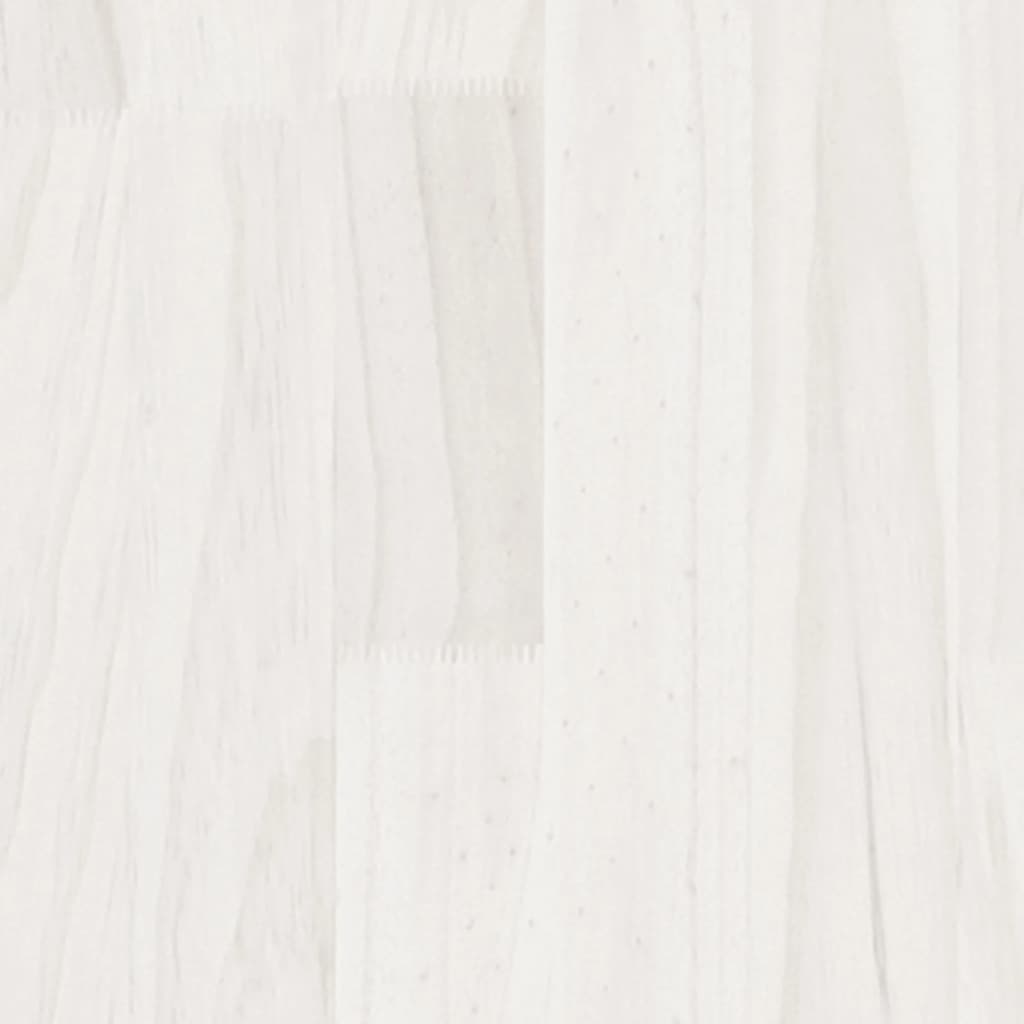 vidaXL Zahradní truhlík bílý 31 x 31 x 70 cm masivní borovice