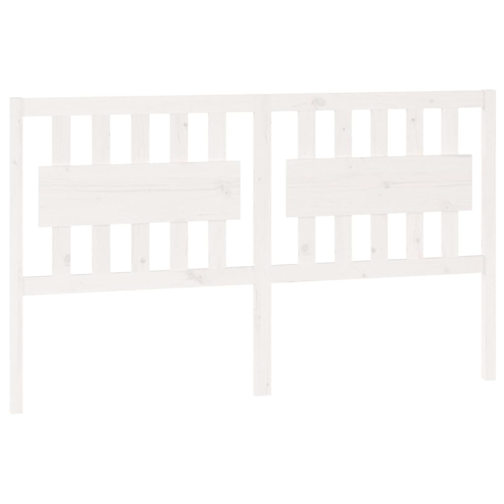 vidaXL Čelo postele bílé 155,5 x 4 x 100 cm masivní borovice