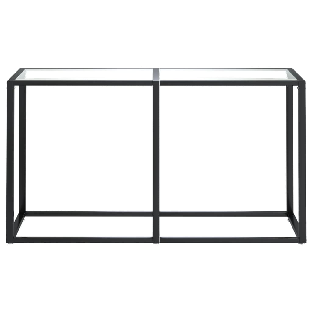 vidaXL Konzolový stolek průhledný 140 x 35 x 75,5 cm tvrzené sklo