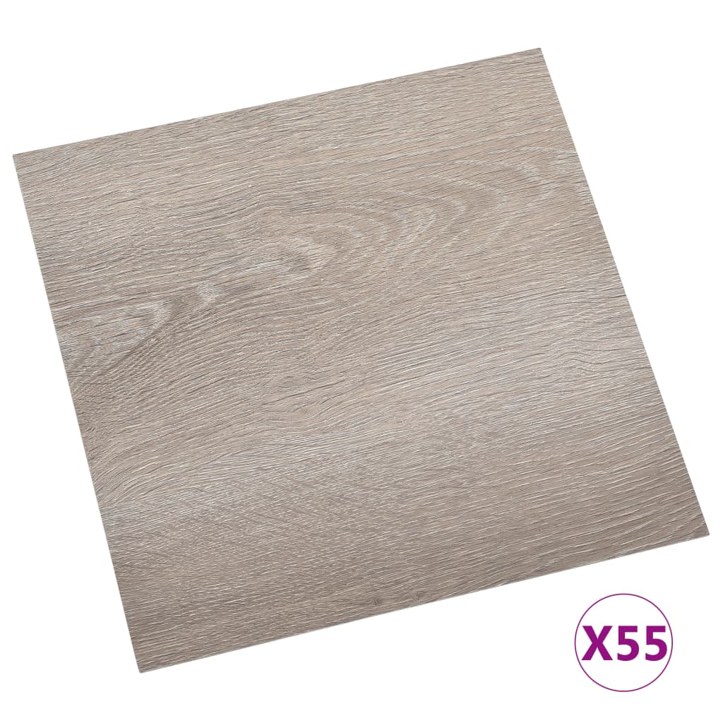 vidaXL Samolepicí podlahové desky 55 ks PVC 5,11 m² taupe