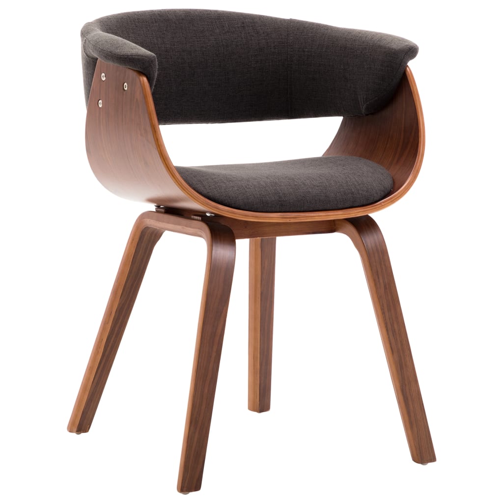 vidaXL Jídelní židle šedá ohýbané dřevo a textil