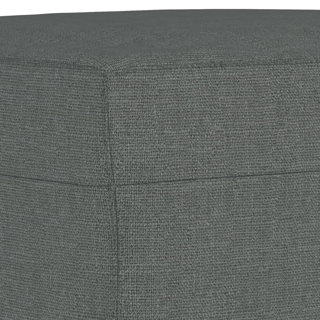 vidaXL 3dílná sedací souprava s polštáři tmavě šedá textil
