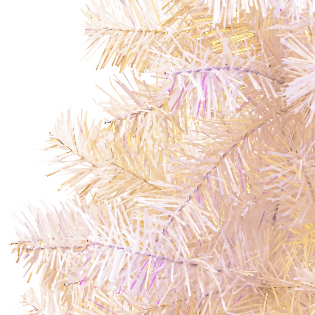 vidaXL Umělý vánoční stromek s duhovým jehličím bílý 120 cm PVC