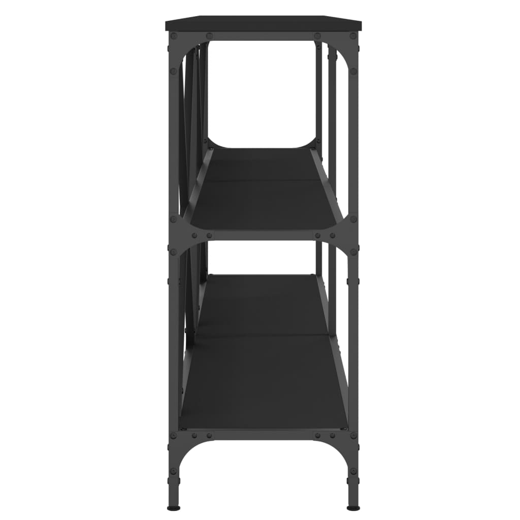 vidaXL Konzolový stolek černý 160x30x75 cm kompozitní dřevo a železo