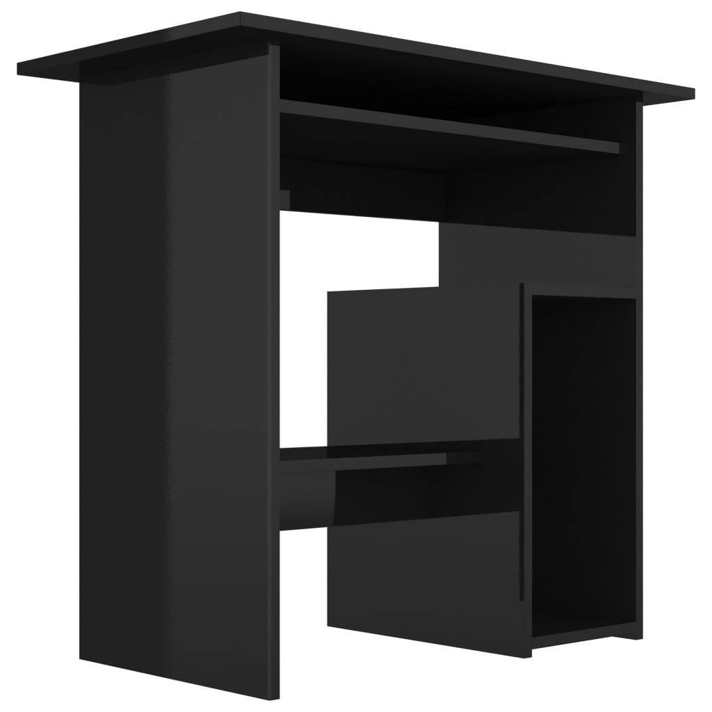 vidaXL Psací stůl černý s vysokým leskem 80 x 45 x 74 cm dřevotříska