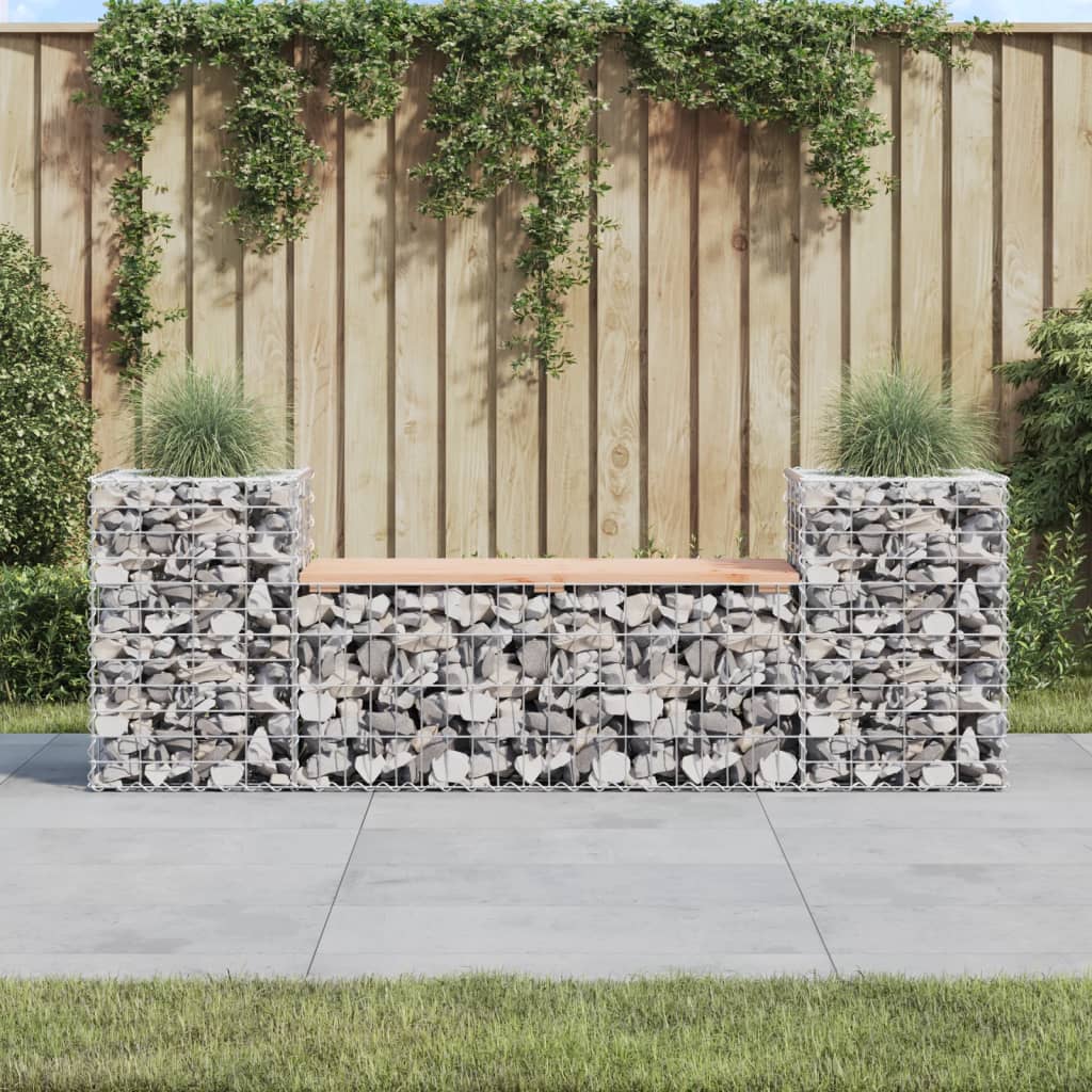vidaXL Zahradní lavice gabionový design 183x41x60,5 cm dřevo douglasky