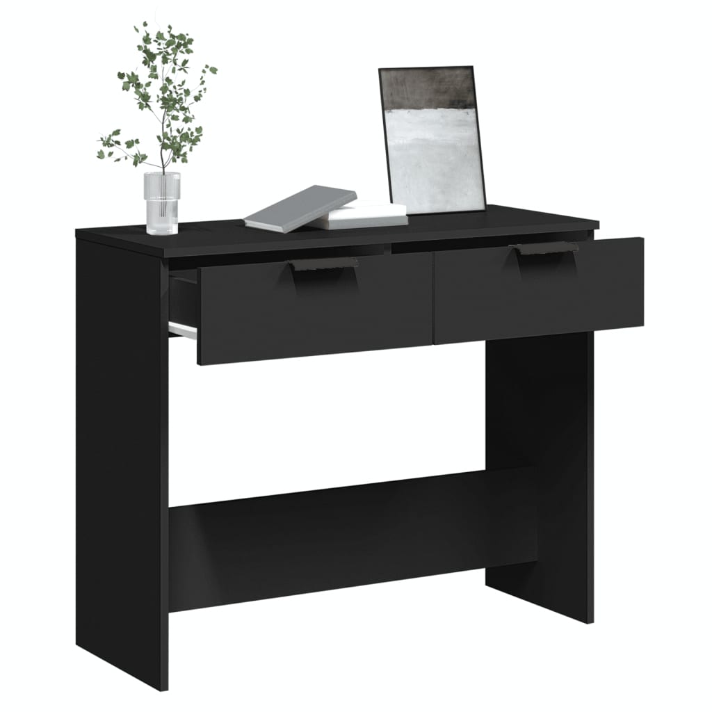 vidaXL Konzolový stolek černý 90 x 36 x 75 cm kompozitní dřevo