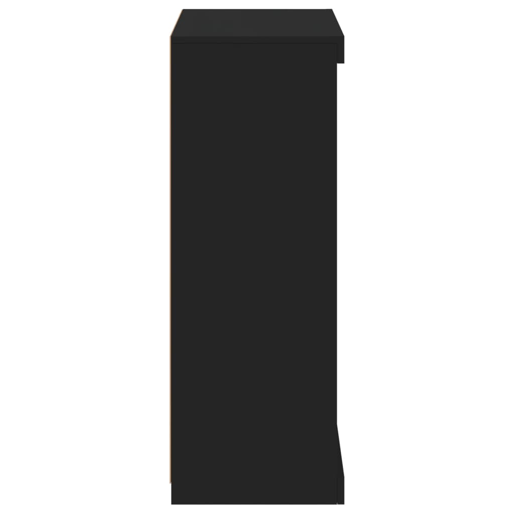 vidaXL Příborník s LED osvětlením černý 60,5 x 37 x 100 cm