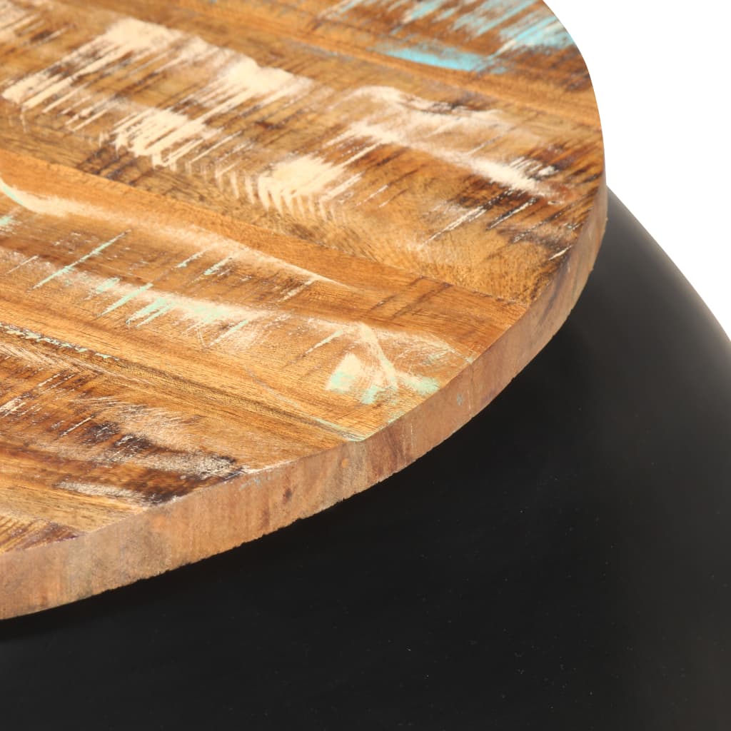 vidaXL Konferenční stolek černý 68x68x30 cm masivní recyklované dřevo