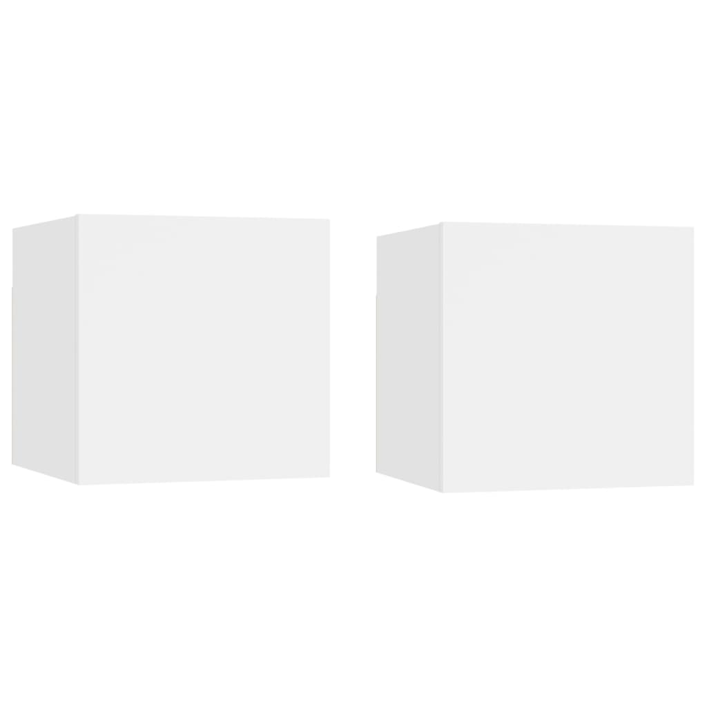 vidaXL Noční stolky 2ks bílé 30,5 x 30 x 30 cm dřevotříska