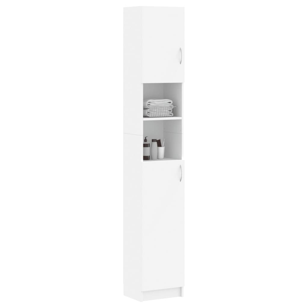 vidaXL Koupelnová skříňka bílá 32 x 25,5 x 190 cm dřevotříska