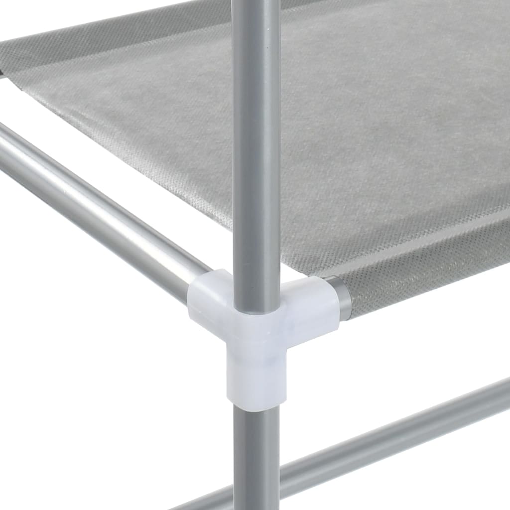 vidaXL 2patrový úložný regál nad toaletu šedý 53,5x28x143 cm železo