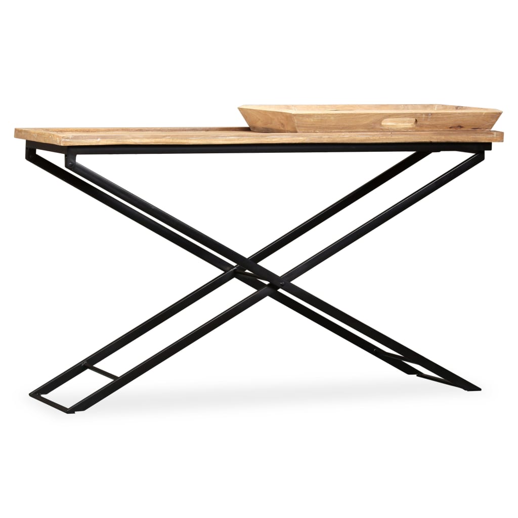 vidaXL Konzolový stolek z masivního mangovníkového dřeva 130x40x80 cm