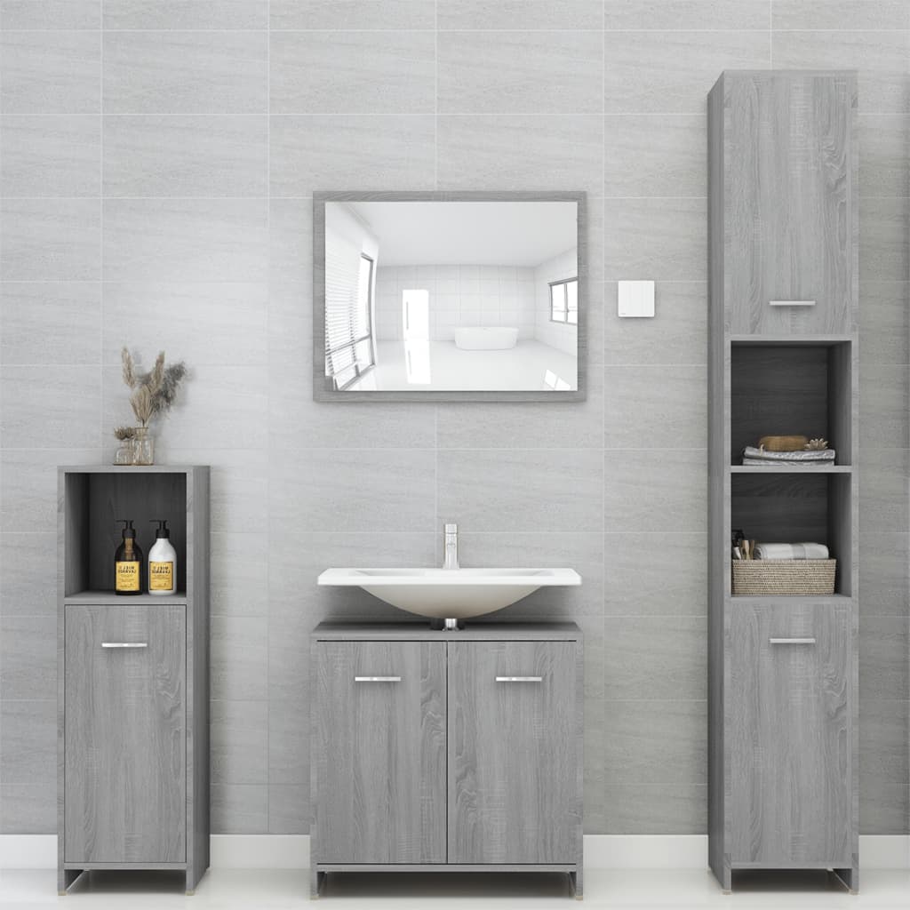 vidaXL Koupelnová skříňka šedá sonoma 30x30x95 cm kompozitní dřevo