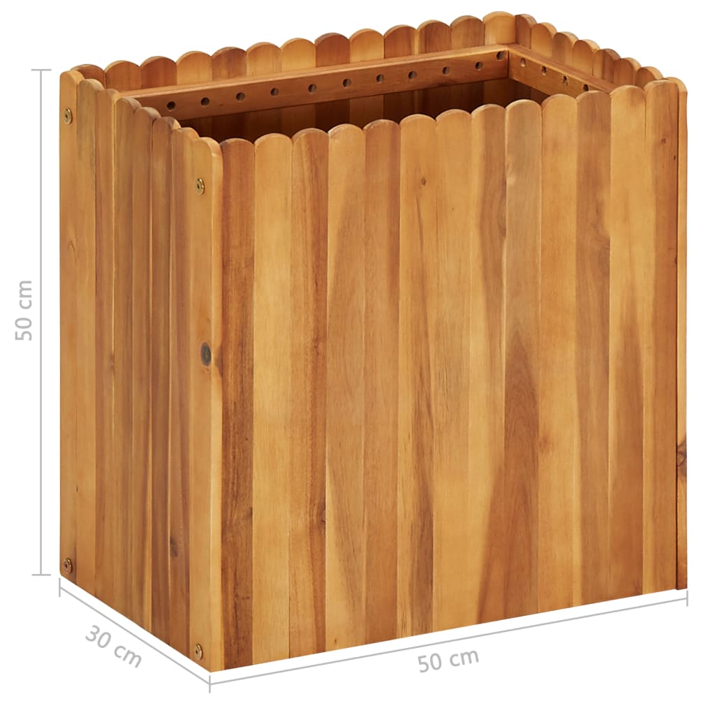 vidaXL Zahradní vyvýšený záhon 50 x 30 x 50 cm masivní akáciové dřevo