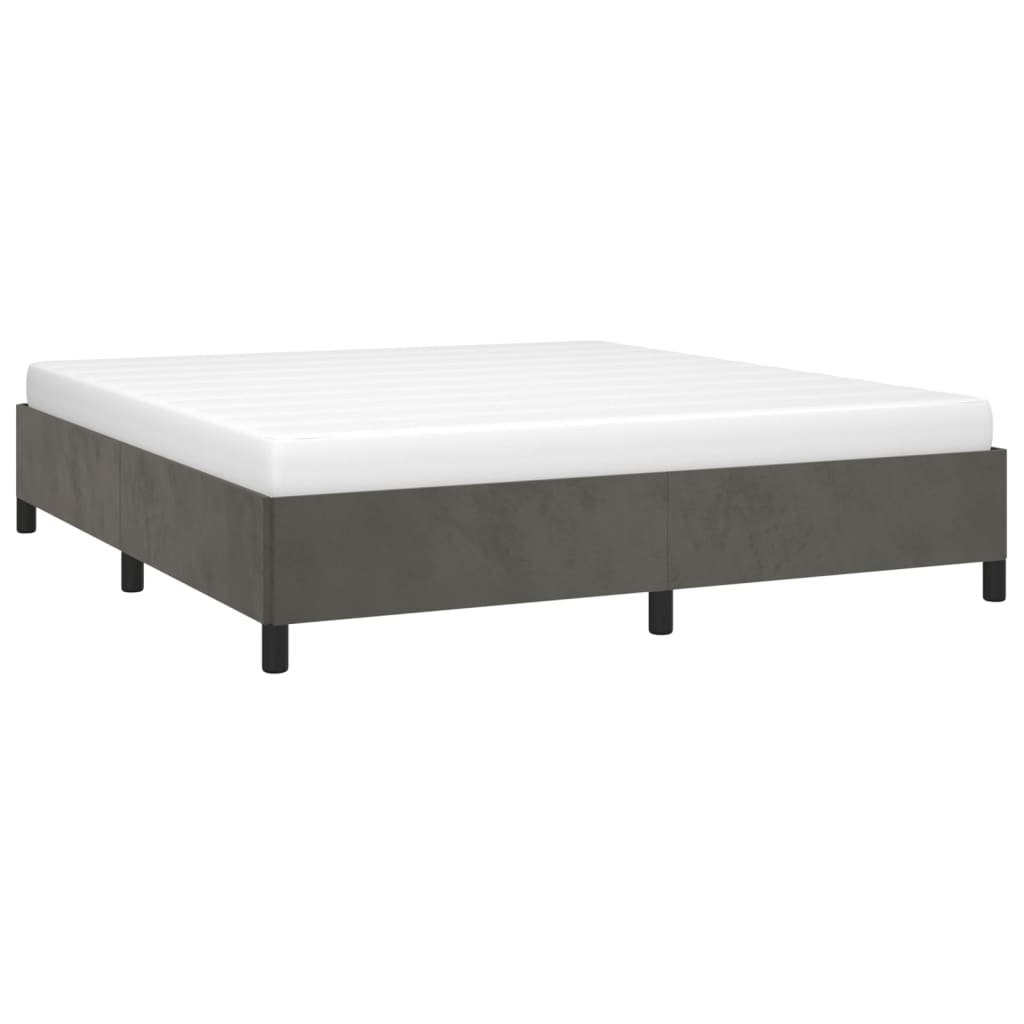 vidaXL Rám postele tmavě šedý 180x200 cm samet