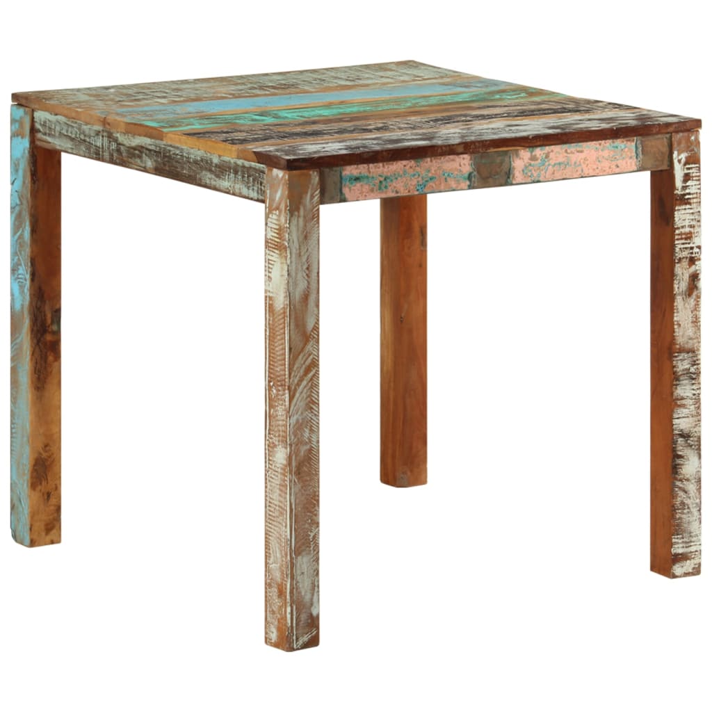 vidaXL Jídelní stůl 82 x 80 x 76 cm masivní recyklované dřevo