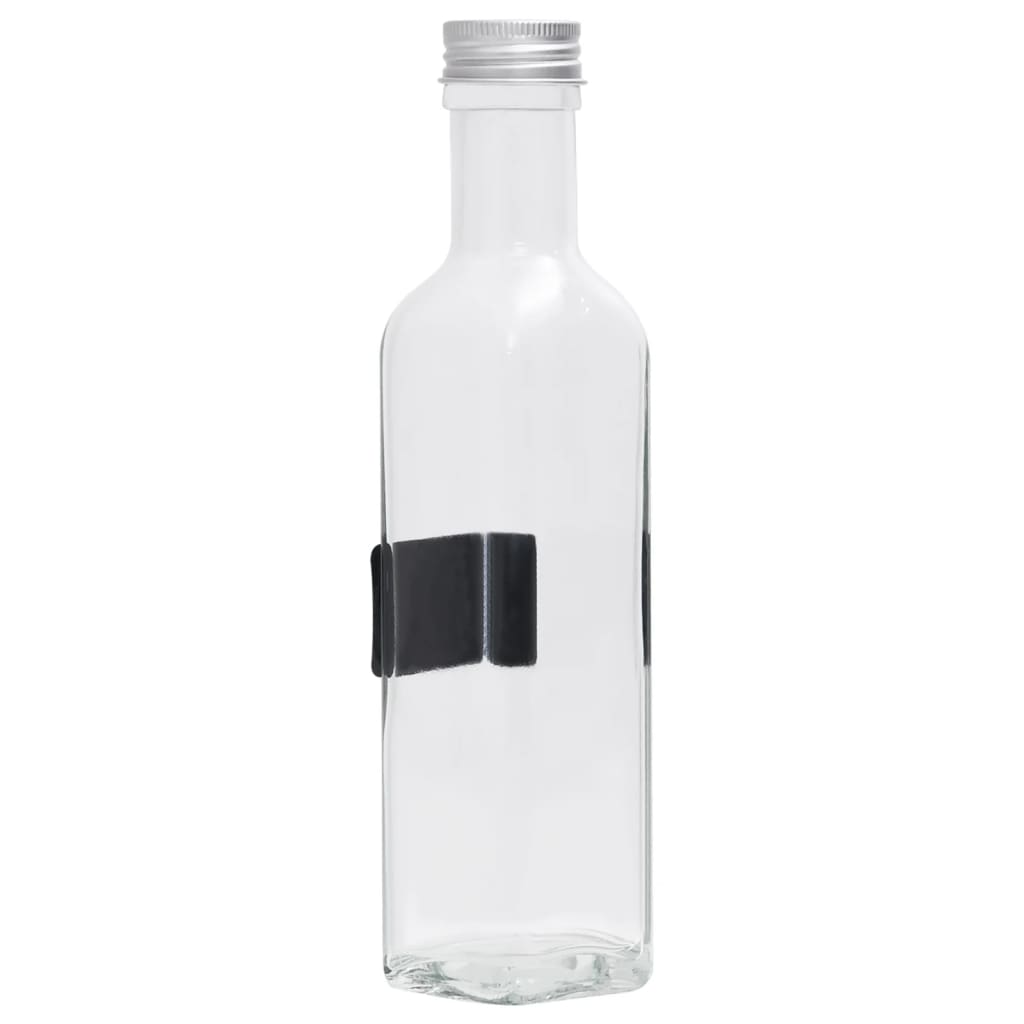 vidaXL Skleněné láhve se šroubovým uzávěrem 20 ks čtvercové 250 ml