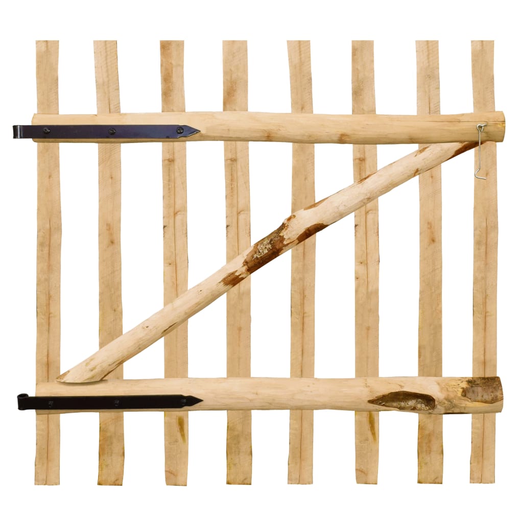 vidaXL Jednokřídlá zahradní branka lískové dřevo 100 x 100 cm