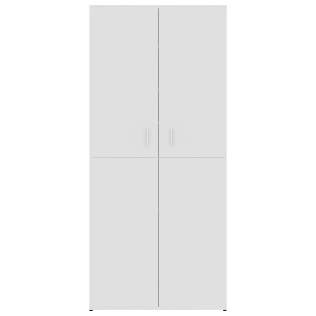 vidaXL Botník bílý 80 x 39 x 178 cm dřevotříska