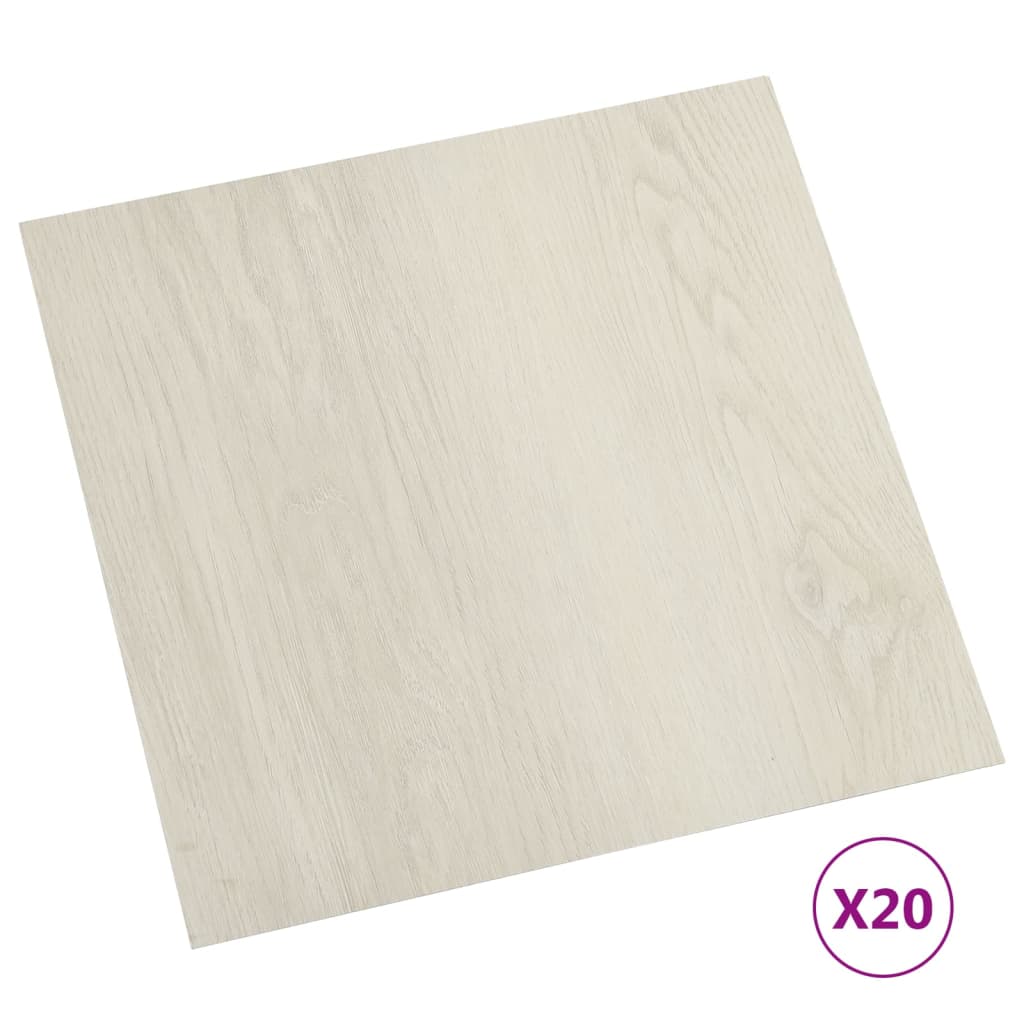 vidaXL Samolepicí podlahové desky 20 ks PVC 1,86 m² béžové