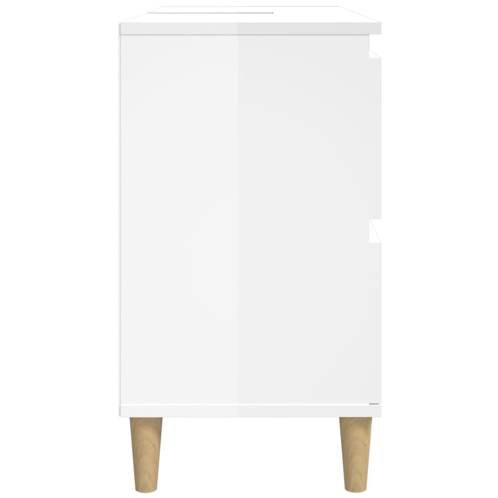 vidaXL Umyvadlová skříňka bílá s vysokým leskem 80x33x60 cm kompozit