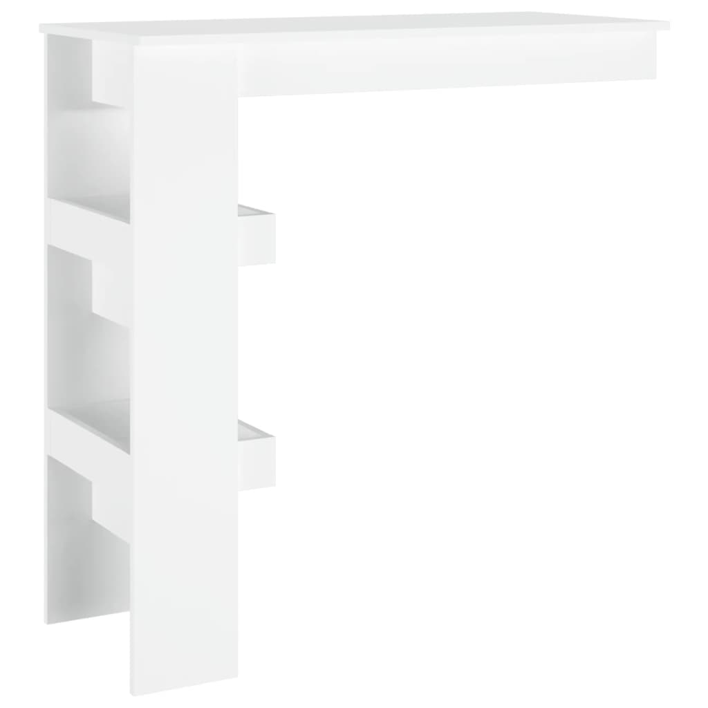 vidaXL Nástěnný barový stolek bílý 102x45x103,5 cm kompozitní dřevo