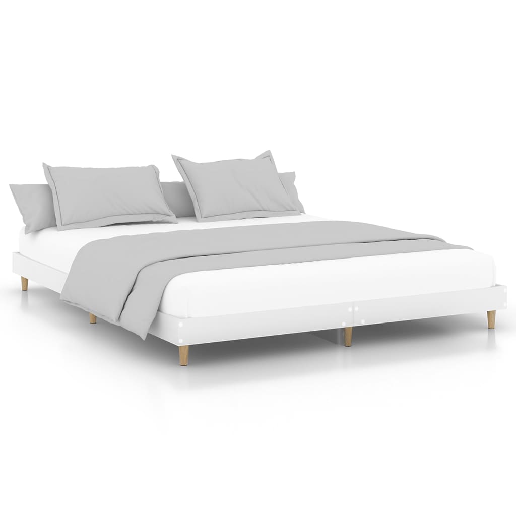 vidaXL Rám postele bílý 150 x 200 cm kompozitní dřevo