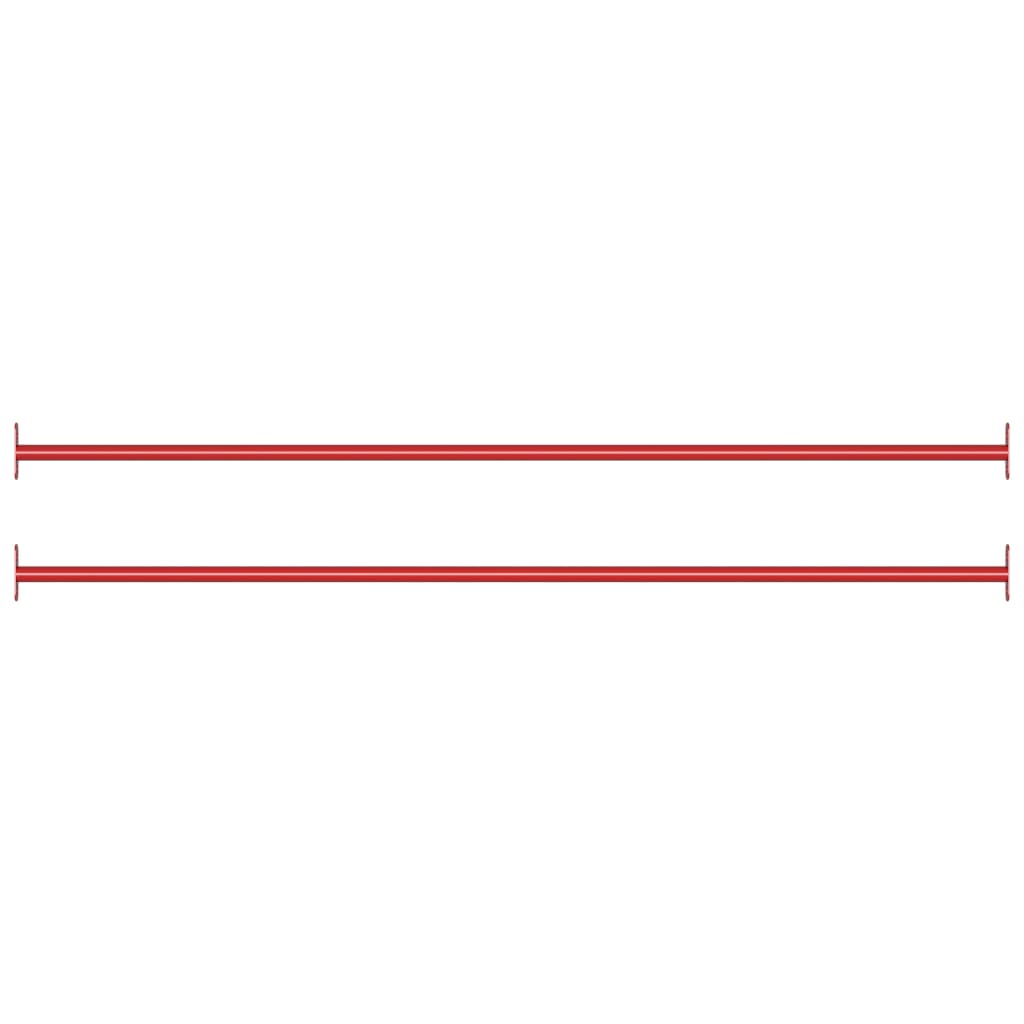 vidaXL Hrazdové tyče 2 ks 125 cm ocelové červené