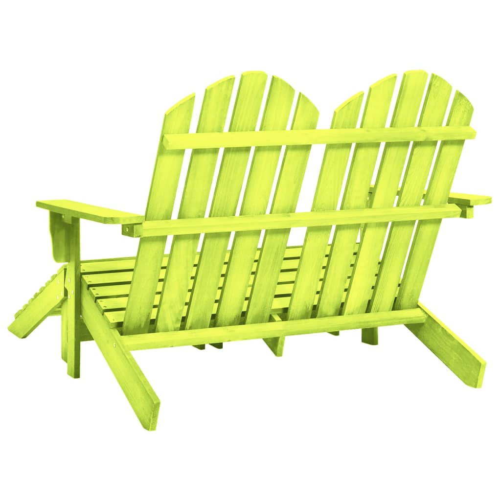 vidaXL 2místná zahradní židle Adirondack s podnožkou jedle zelená