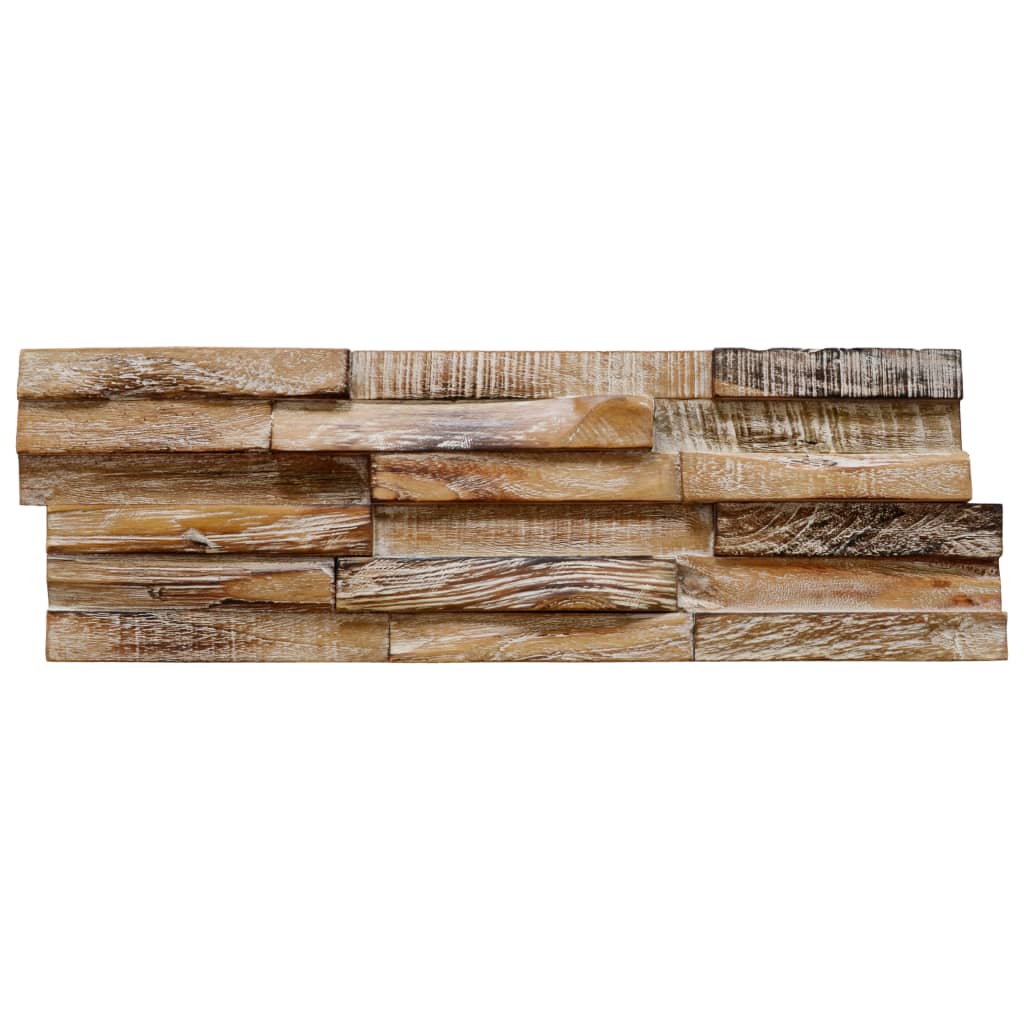 vidaXL Nástěnné obkladové panely 10 ks 1,01 m² masivní teakové dřevo