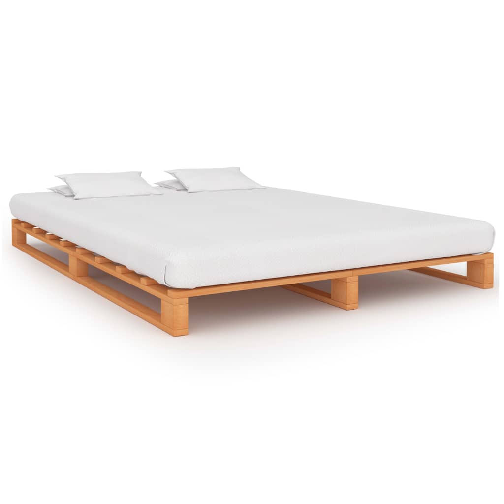 vidaXL Rám postele z palet hnědý masivní borovice 160 x 200 cm
