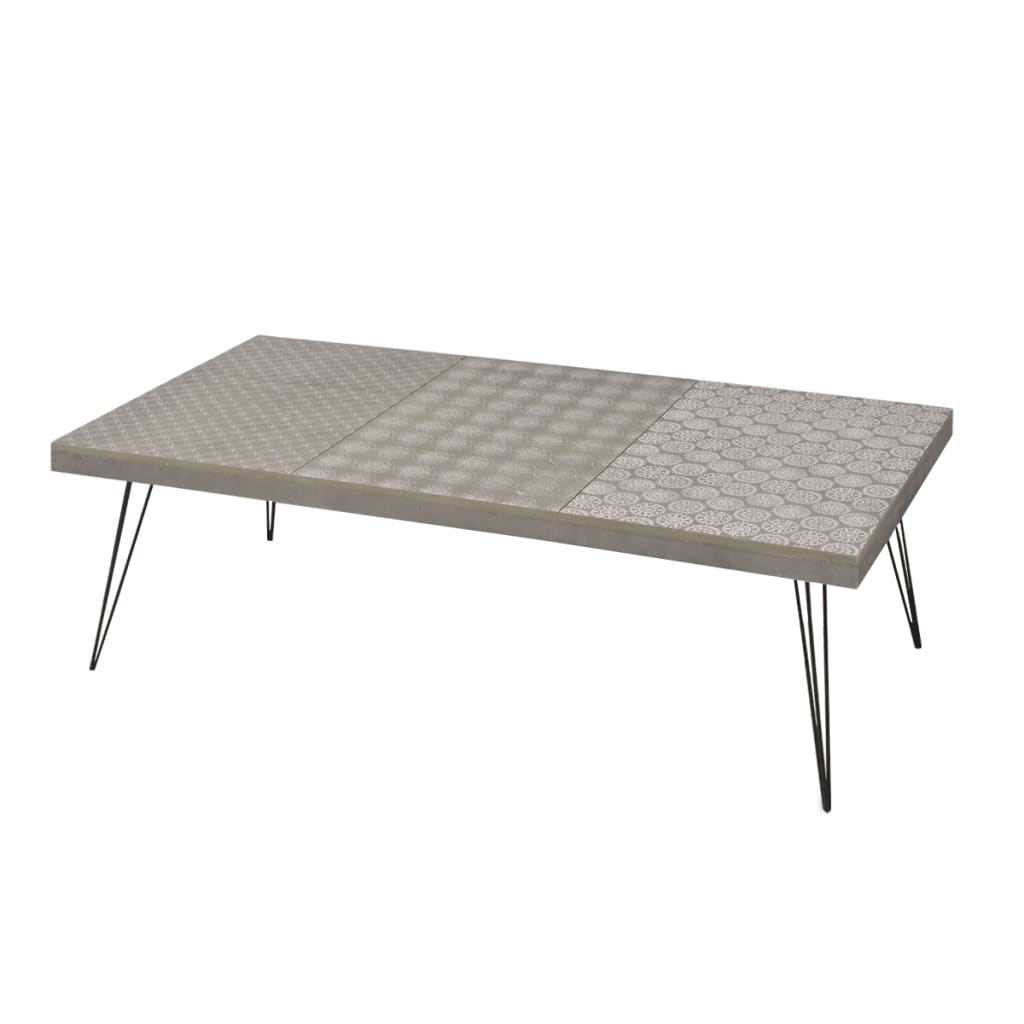 vidaXL Konferenční stolek 120x60x38 cm šedý