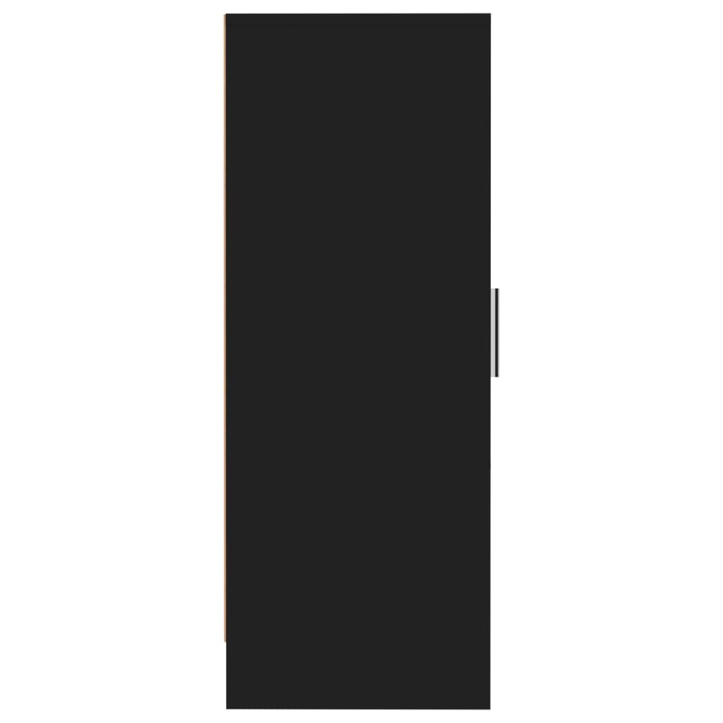 vidaXL Botník černý 32 x 35 x 92 cm dřevotříska