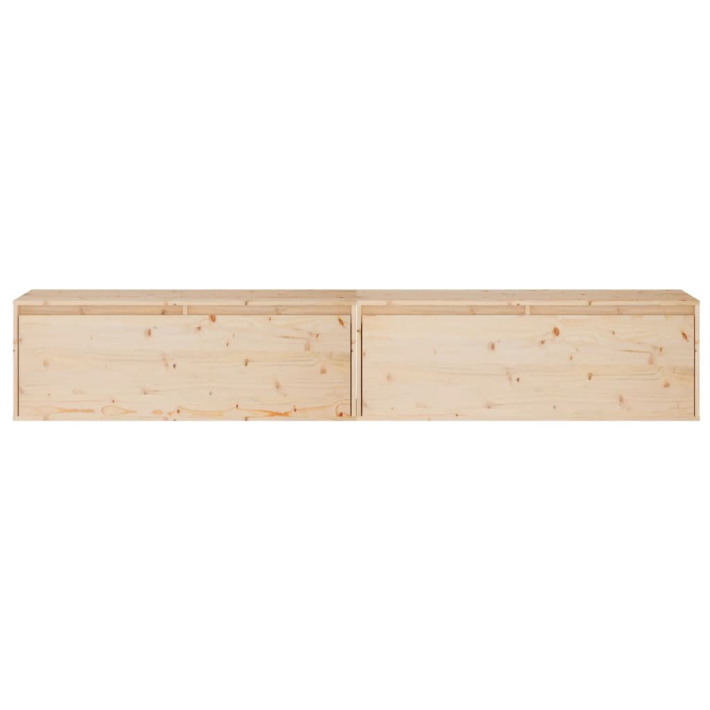 vidaXL Nástěnné skříňky 2 ks 100 x 30 x 35 cm masivní borové dřevo