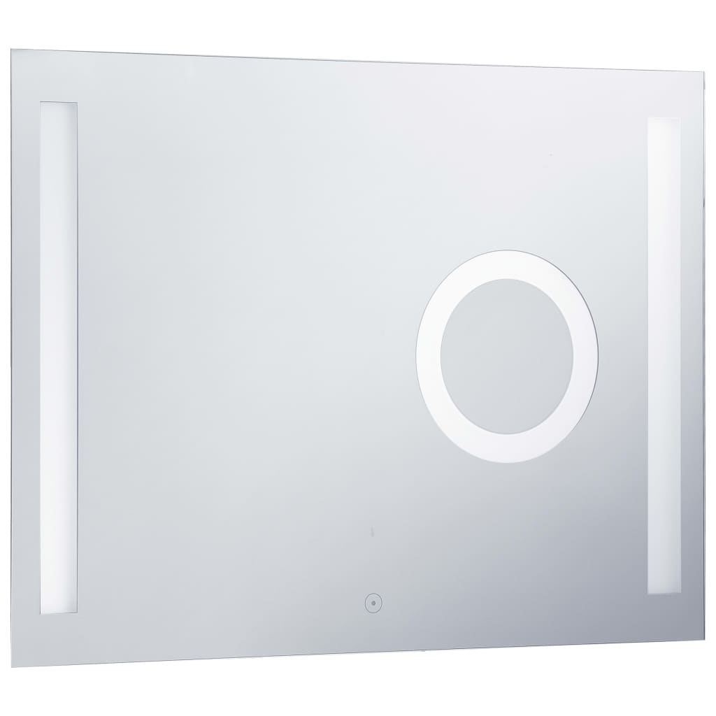 vidaXL Koupelnové zrcadlo s LED světly a dotykovým senzorem 80 x 60 cm