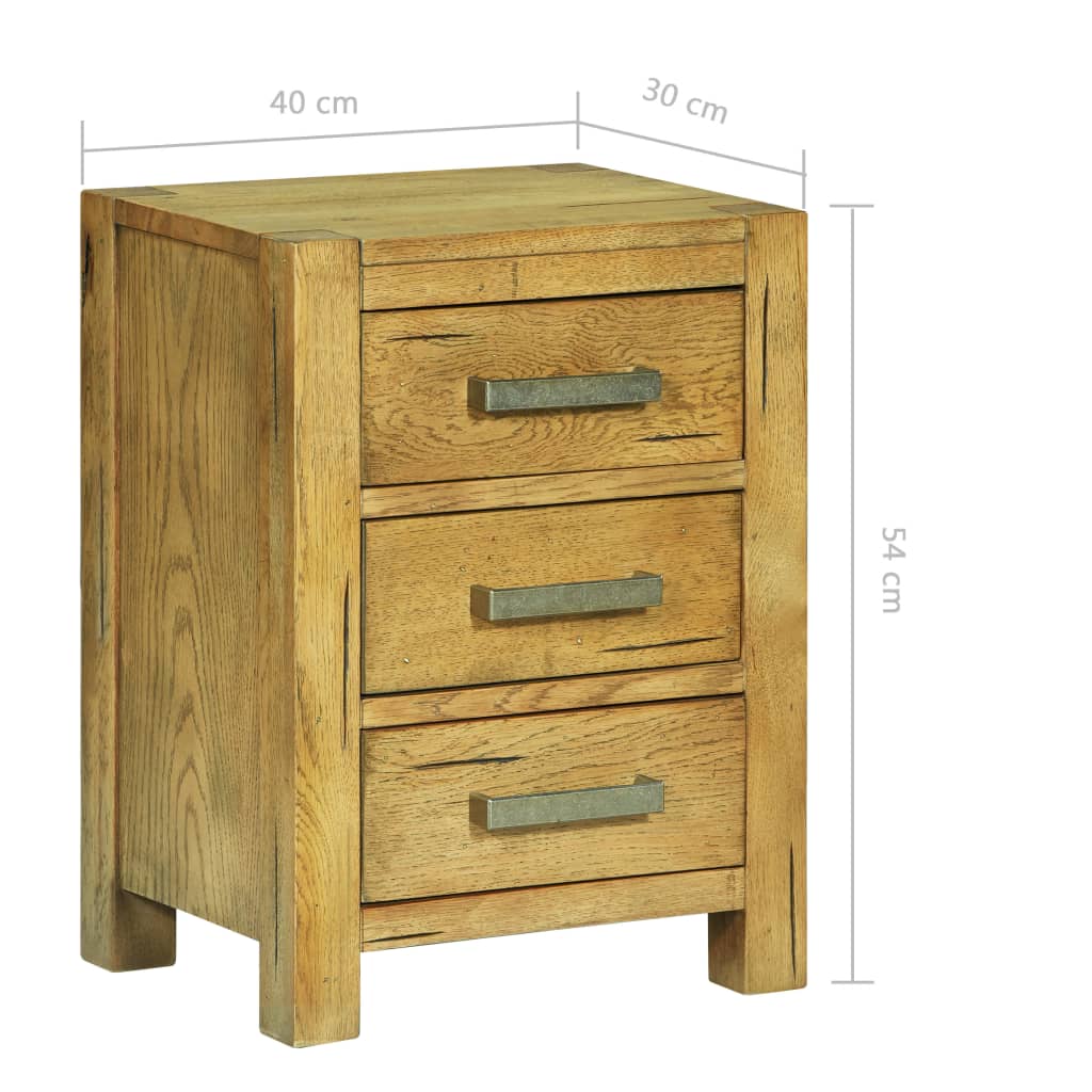 vidaXL Noční stolek se 3 zásuvkami 40x30x54 cm rustikální dubové dřevo