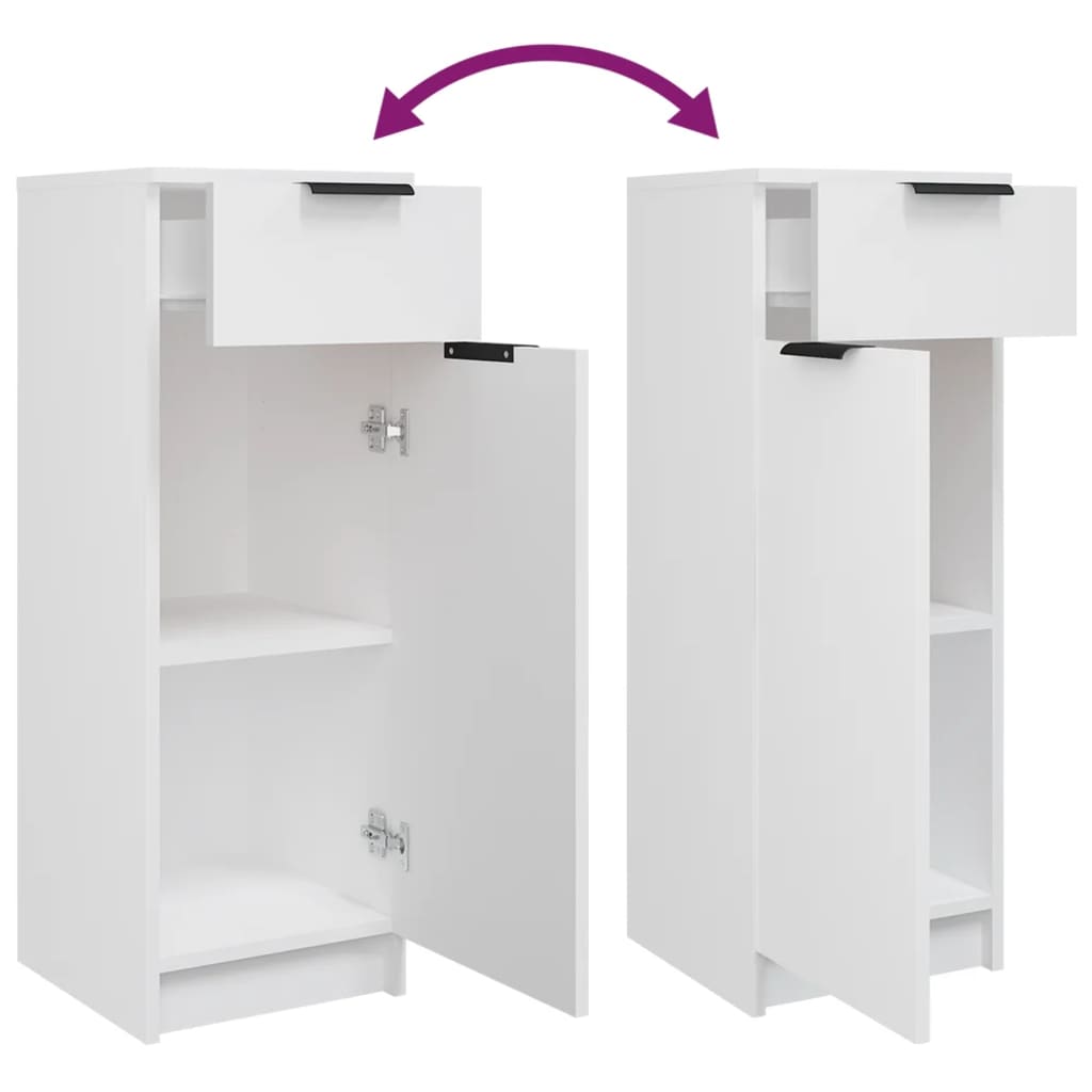 vidaXL 4dílná sada koupelnových skříněk bílá kompozitní dřevo