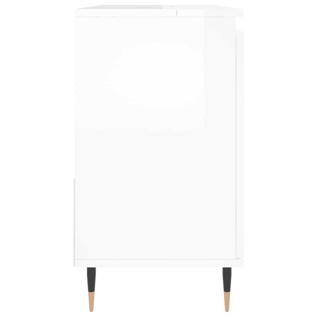 vidaXL Koupelnová skříňka lesklá bílá 65 x 33 x 60 cm kompozitní dřevo